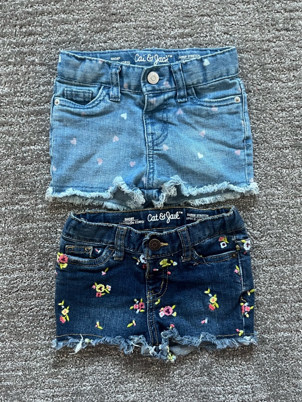 Toddler Girls Denim Shorts-Size 12 Months